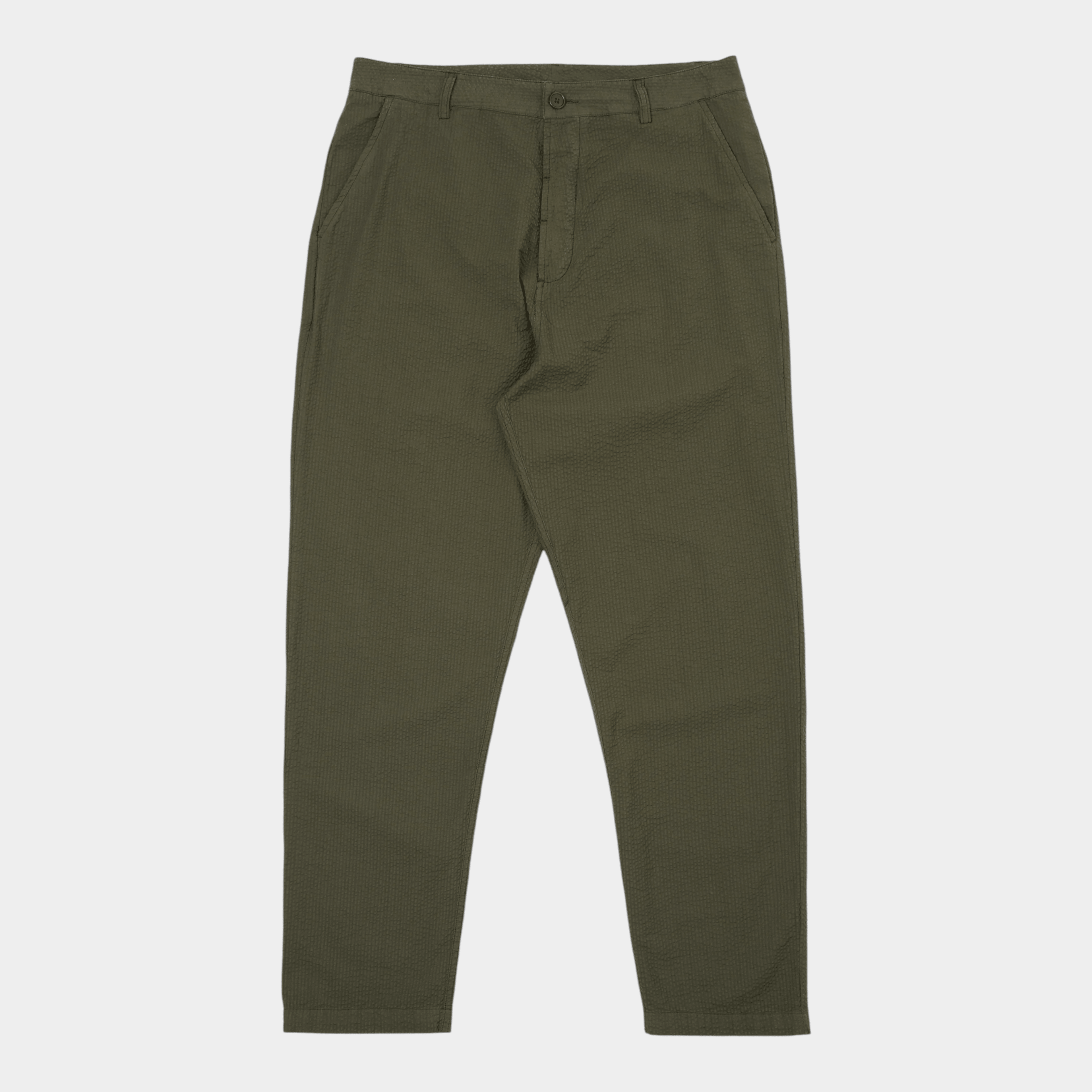 UNIVERSAL WORKS - Universal Works Pantalone Military chino Seersucker - Oliva/1 - Hubert Humangoods
