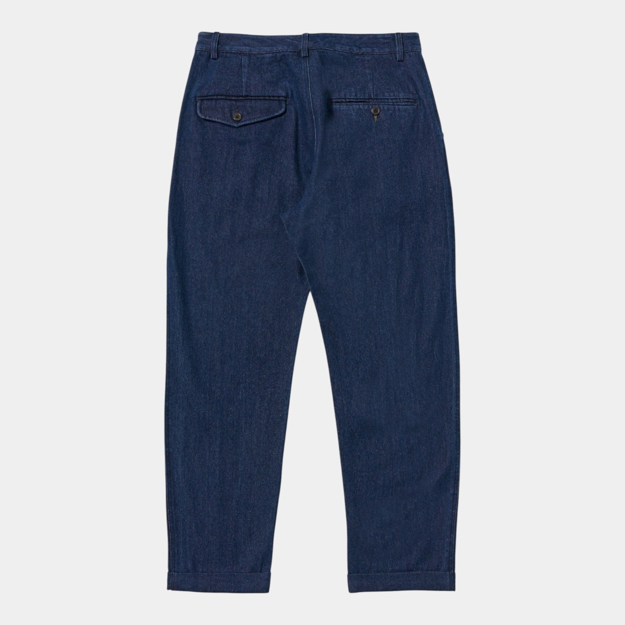 UNIVERSAL WORKS Universal Works Pantalone Super Chino in denim - Indaco - Hubert Humangoods