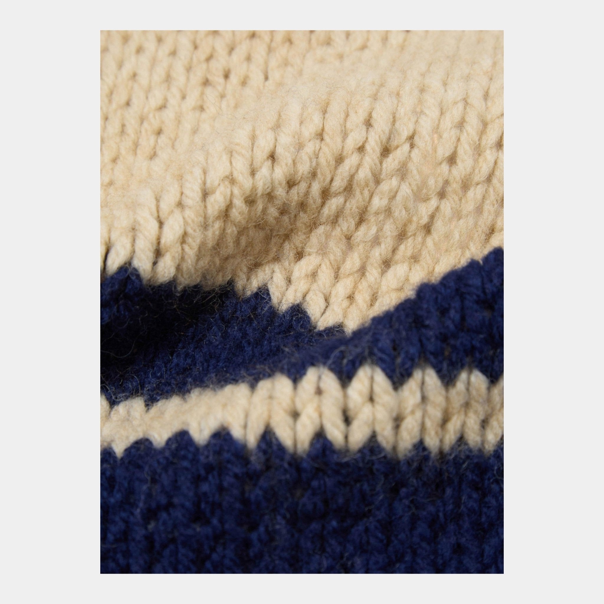 UNIVERSAL WORKS Universal Works Sciarpa a righe - Sabbia/Blu - Hubert Humangoods