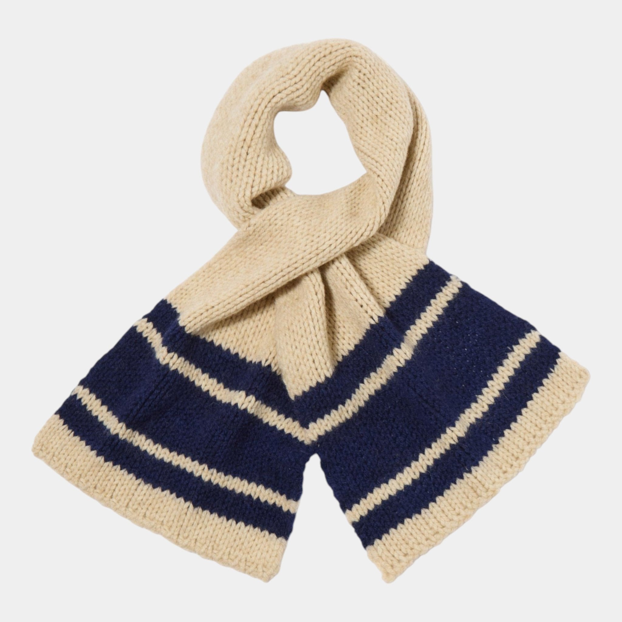 UNIVERSAL WORKS Universal Works Sciarpa a righe - Sabbia/Blu - Hubert Humangoods