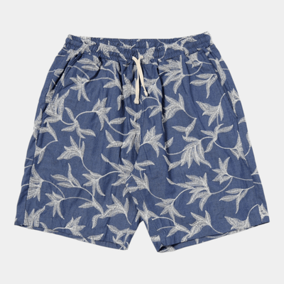 Universal Works Shorts con ricamo - Indigo