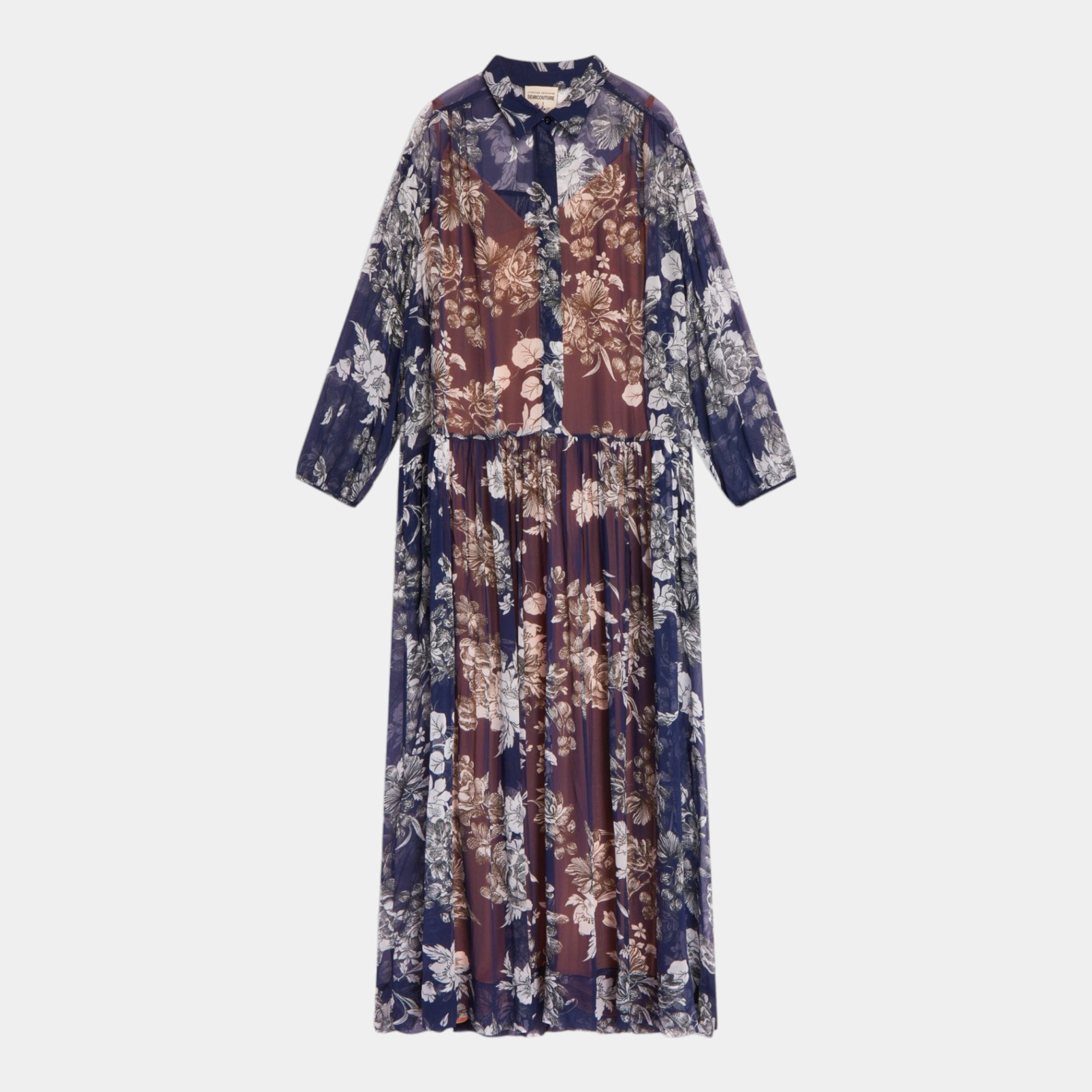 SEMICOUTURE Semicouture Abito stampa Botanic - Blu - Hubert Humangoods