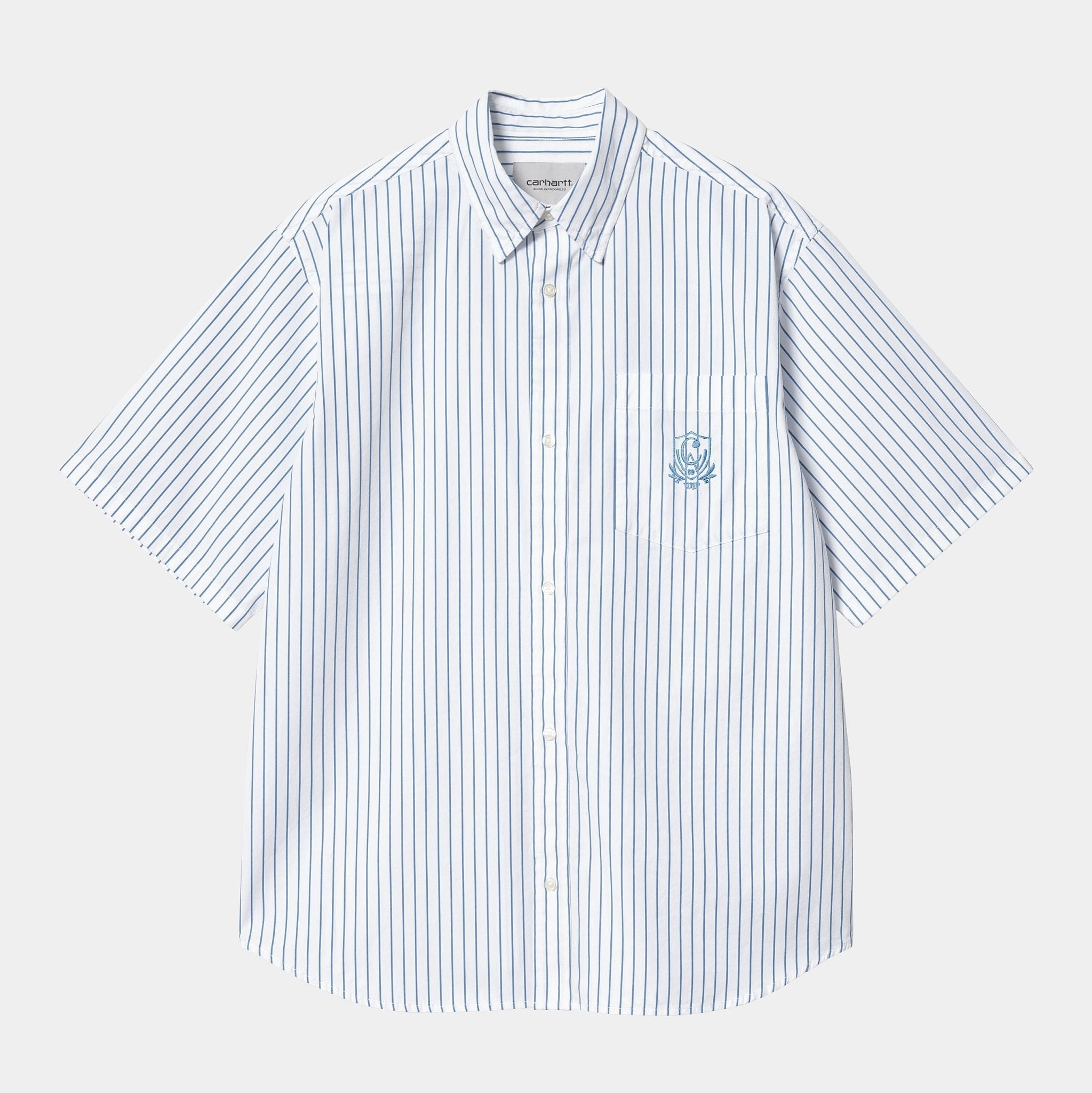 CARHARTT WIP Carhartt Wip Camiciotto a righe Linus - Bianco/Azzurro - Hubert Humangoods