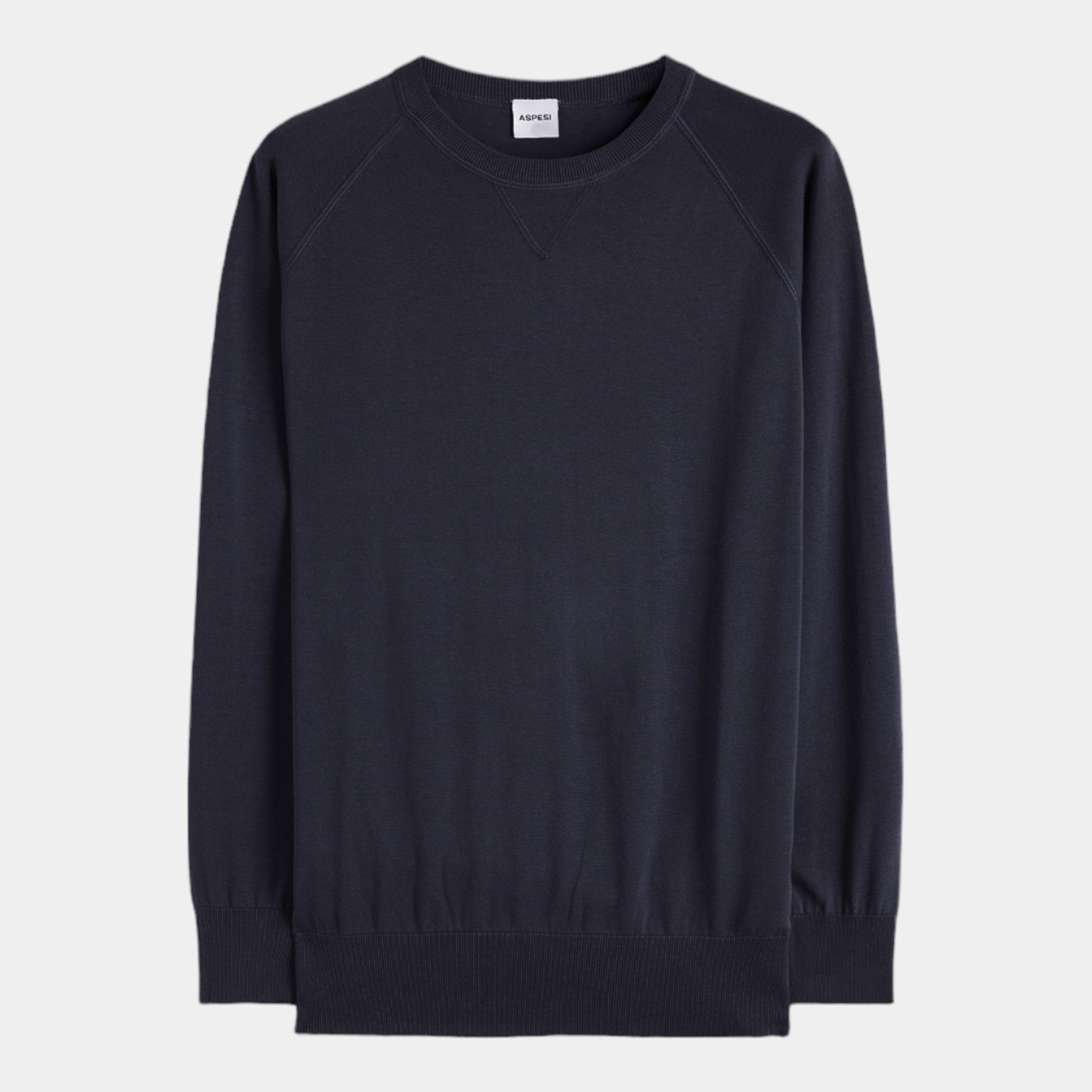 ASPESI Aspesi Maglia Girocollo in cotone M039 - Blu - Hubert Humangoods