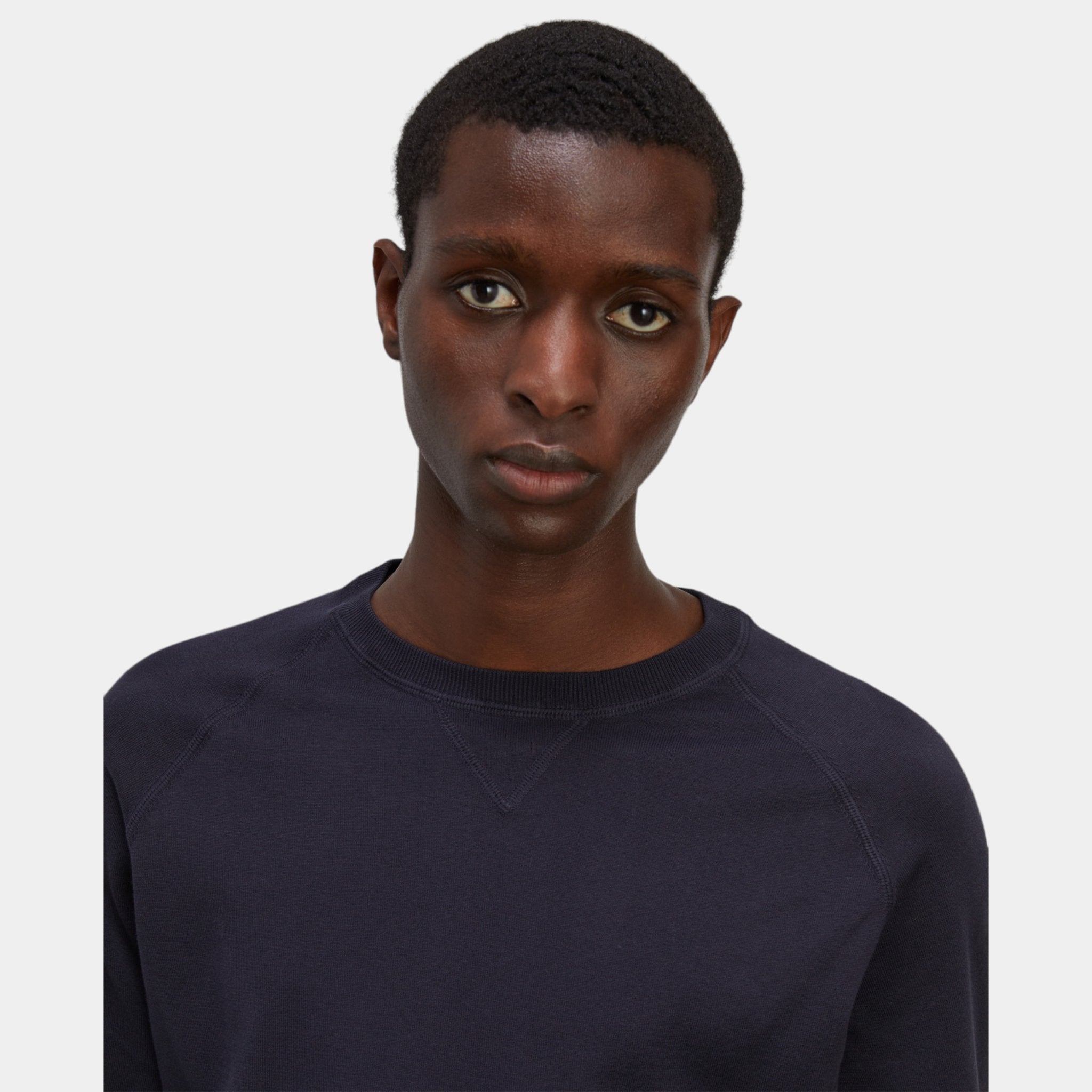 ASPESI Aspesi Maglia Girocollo in cotone M039 - Blu - Hubert Humangoods