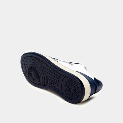 Sneakers Medalist in pelle - Bianco/Blu - Hubert Humangoods