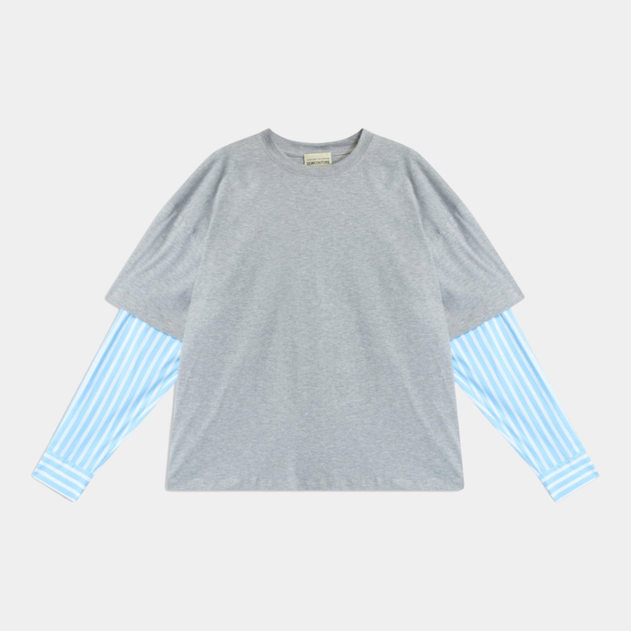 SEMICOUTURE Semicouture T-shirt con maniche in popeline - Grigio - Hubert Humangoods