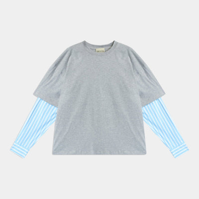 Semicouture Tee shirt con maniche in popeline - Grigio