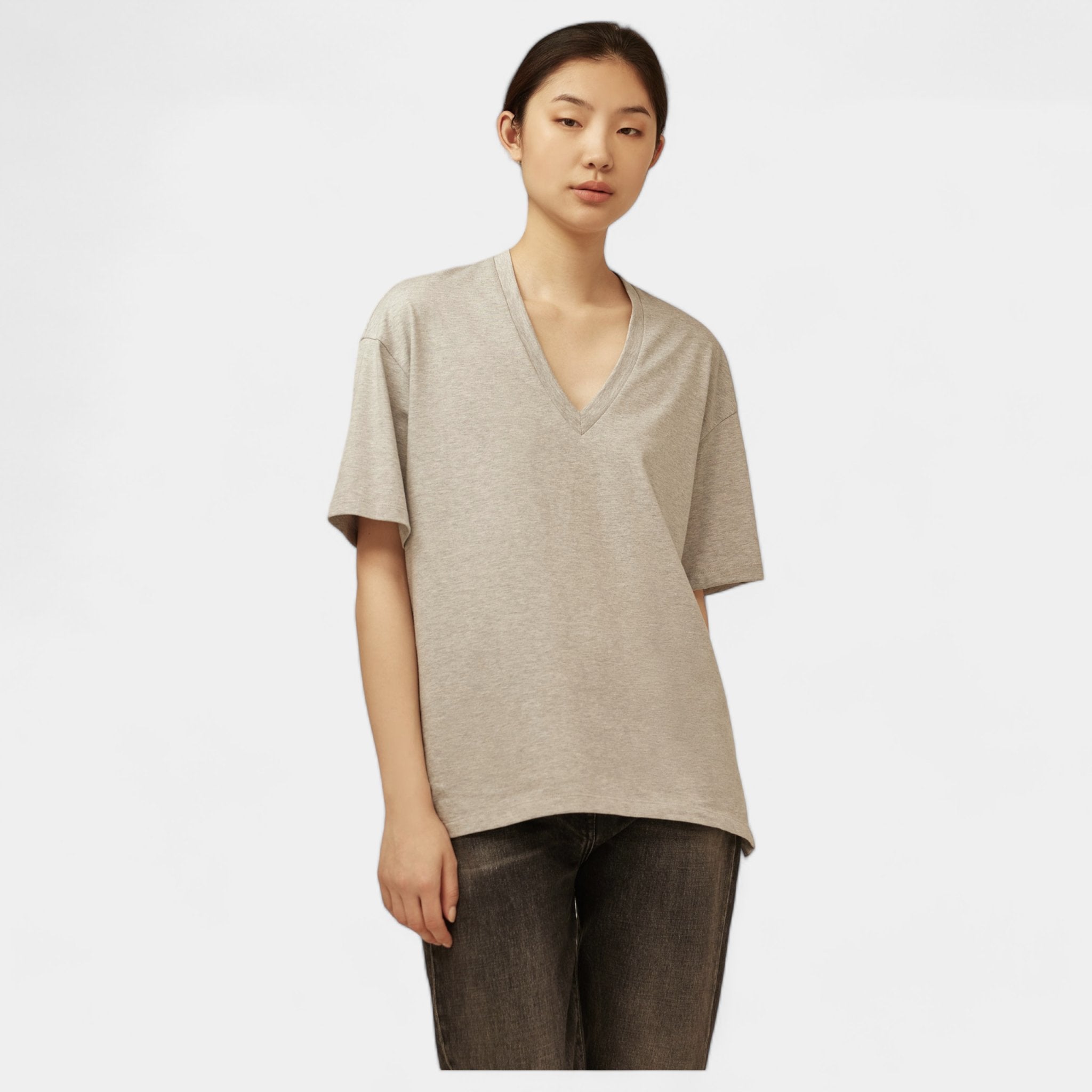 SEMICOUTURE Semicouture T-shirt scollo a V - Grigio - Hubert Humangoods